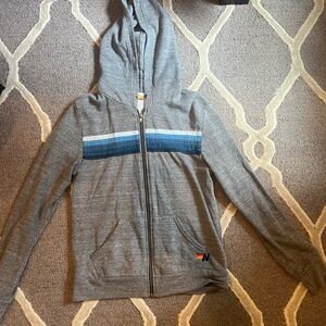 Aviator Nation light gray zip up jacket